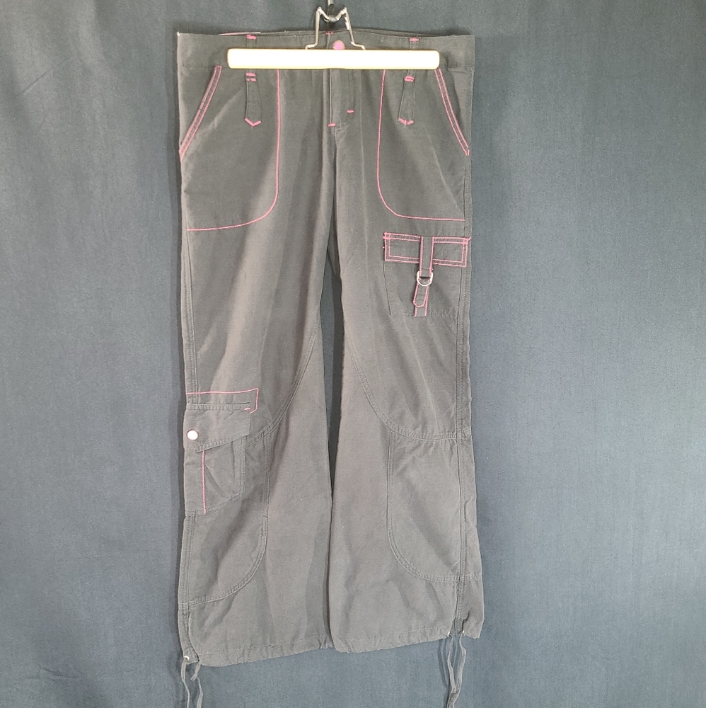 Kikgirl Y2K Raver Club Pants Pink Black